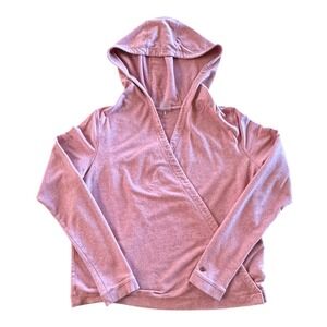 Calia Women's Large Hoodie Sweatshirt Wrap Front Cozy Comfy Loungewear Top